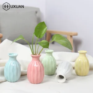 Mini Ceramic flower Vase colorful hydroponic plant vases Flower Arrangement Pot Room Decor Nordic Home Desktop Ornament