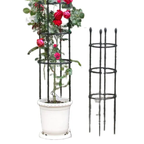 Climbing Plant Rack Resuable Good Toughness Black Stand Flower Holder for Viper Display Plant Stand Shelf сад и огород